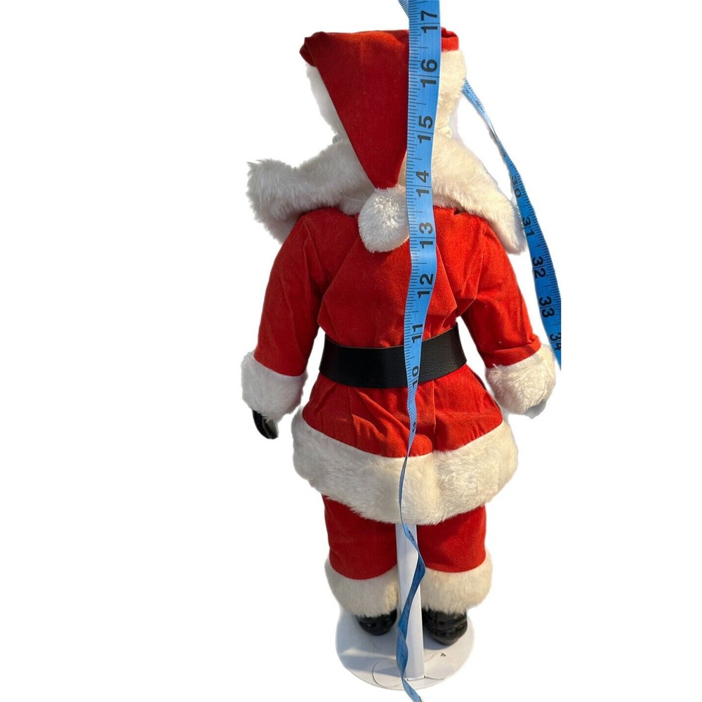 Vintage House Of Lloyd Santa Claus Doll W Stand Porcelain Cloth Body  17” Tall - Picture 4 of 5